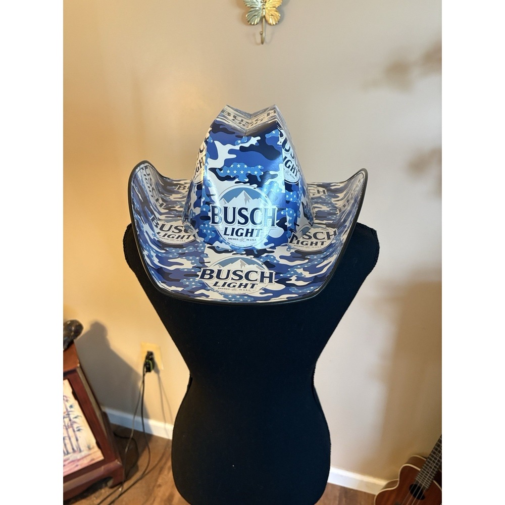 Anheuser Busch Light Beer Box Cardboard Cowboy Hat Blue Camo 2026 NEW